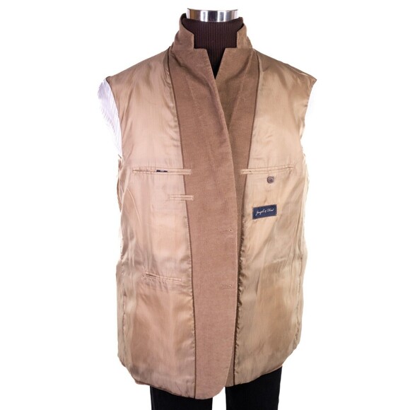 Joseph & Feiss 100% Cotton Beige Corduroy Blazer Sport Jacket Size 46R 2-Button - Picture 9 of 13